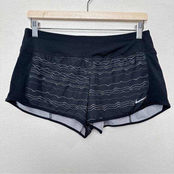 Nike Womens Medium Dri Fit Active Trainer Short In Black Color - Picture 2 of 11